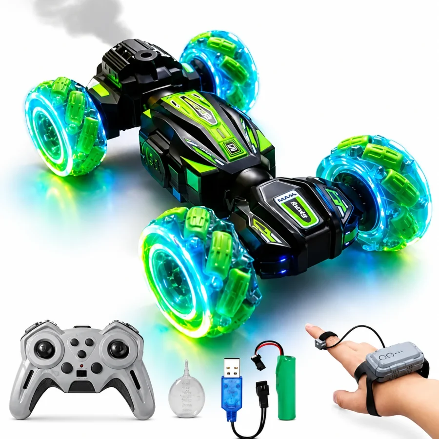 Hand Control Stunt Car with Smoke, Light & Music