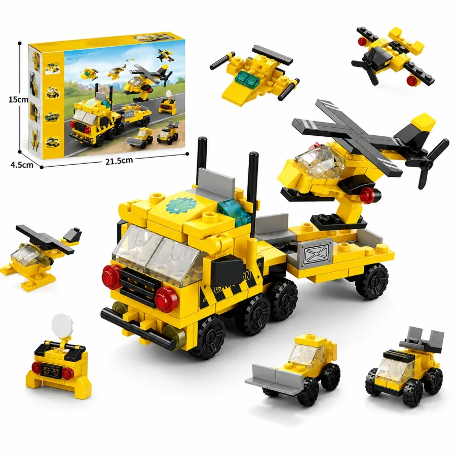 8970-3 helicopter six-in-one 118 pcs colour box