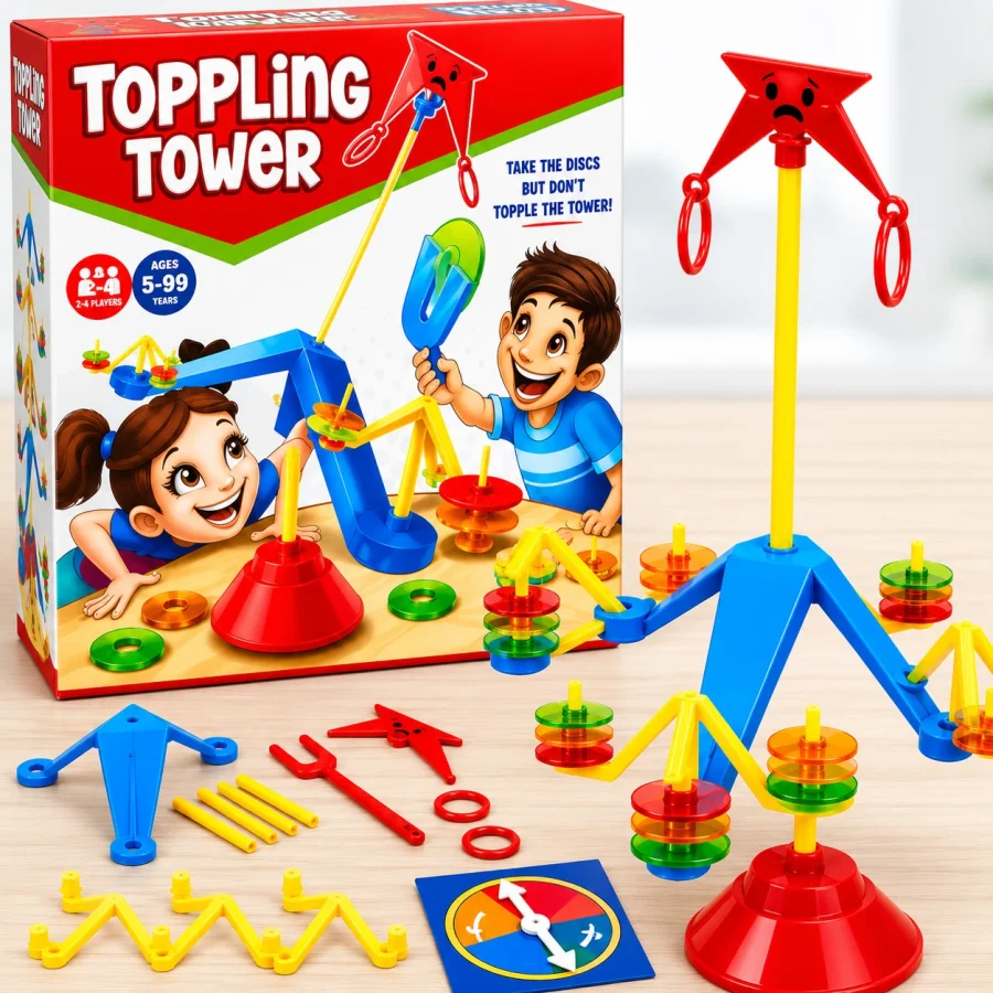 Toppling Tower Balance Game