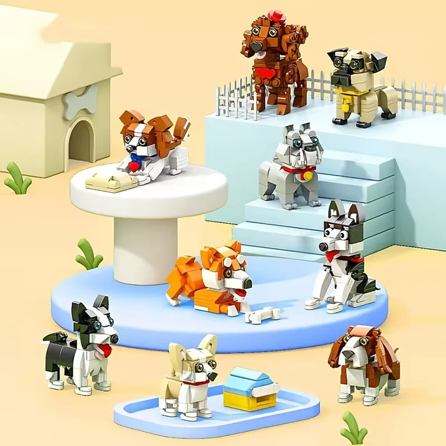 S0001 Cute Canine Companion 1002 pcs colour display box 9 in one