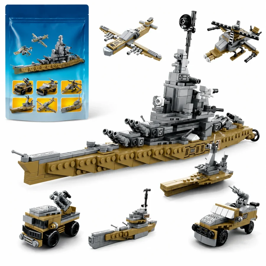8738-1 Missouri Aircraft Carrier 559 pcs colour bag