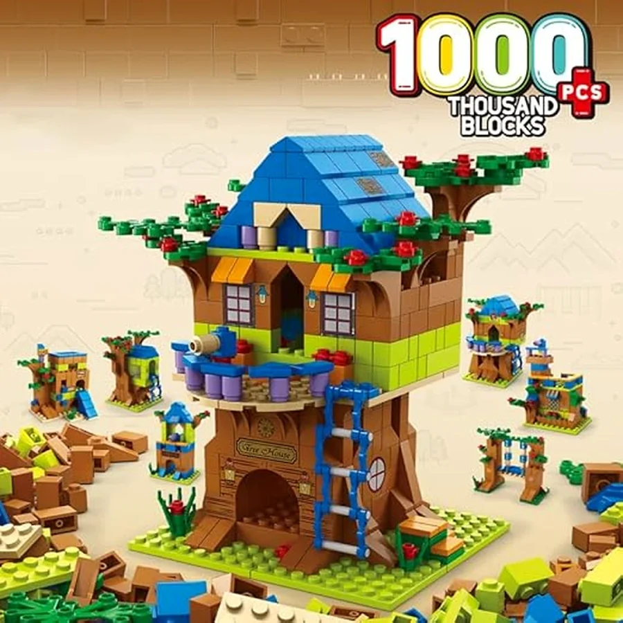 8742-5 tree house 1000pcs chinese bag