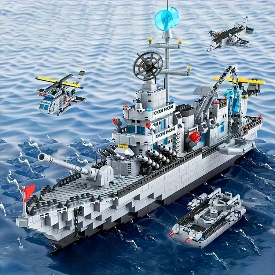 9166 Six-in-one missile destroyer 850 pcs color box