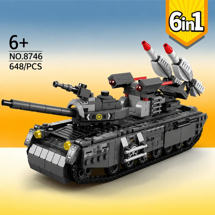 8746 Giant Tank 648 pcs display box 6 in one