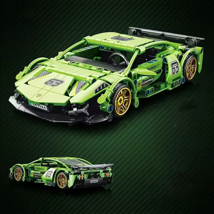 8768-2 1:20 Green Pullback Car 385 pcs container box